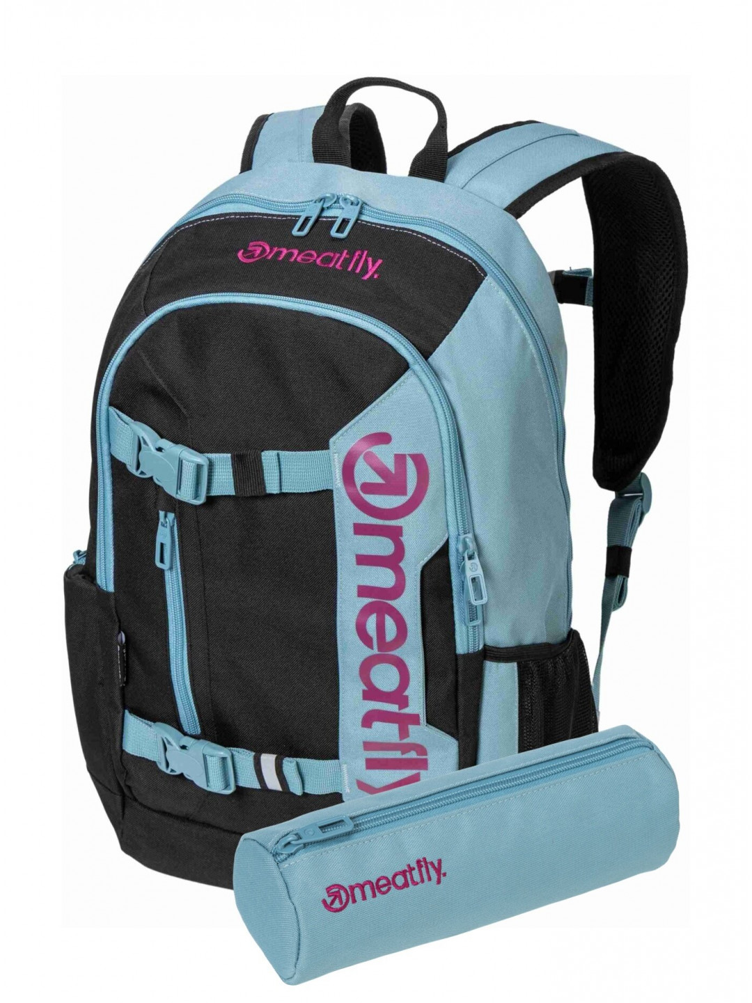 Meatfly batoh Basejumper Aqua Pink 22 L PENÁL ZDARMA Růžová Objem 22 L